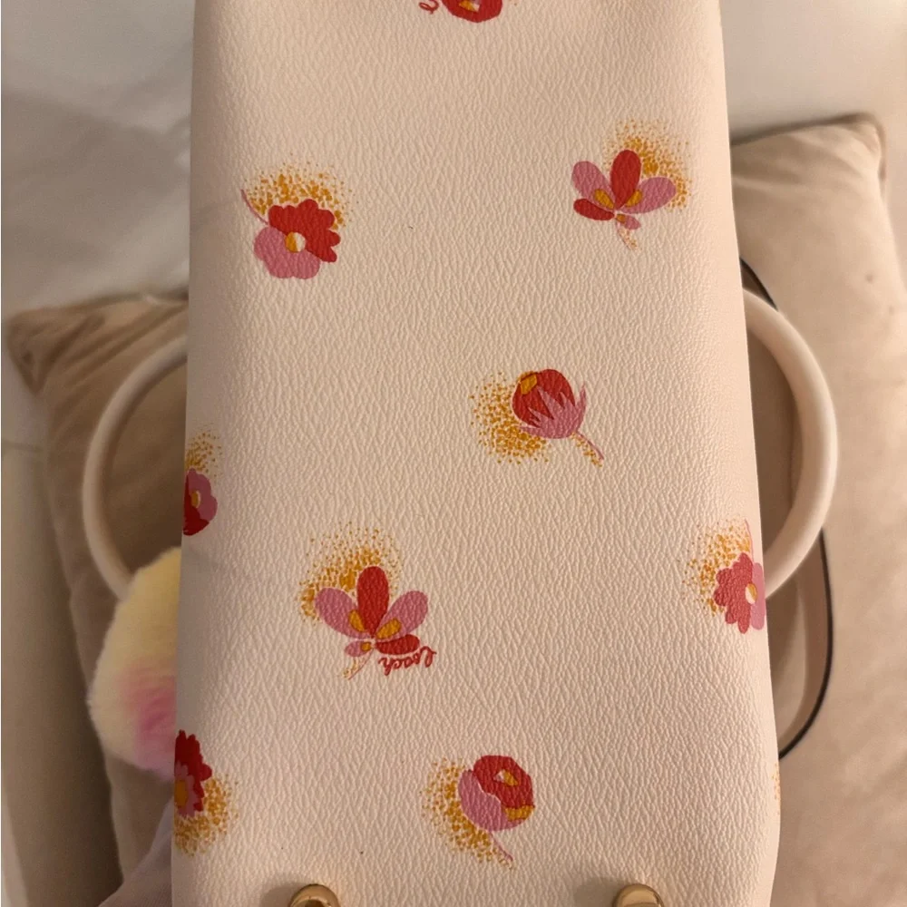 COACH C5801 Rowan Cream Floral Satchel NWOT RETAIL $398 - Picture 15 of 16